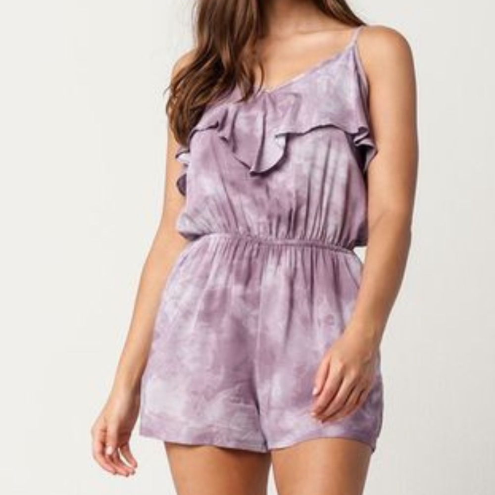 MIMI CHICA the dye rayon pocket short romper S